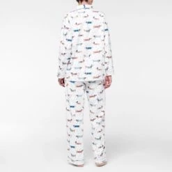 Dash Flannelette Pyjamas -Koala Home Shop M F Dash Flannel PJs Multi 203990 R Back 3