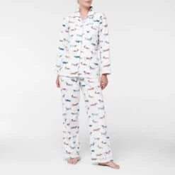 Dash Flannelette Pyjamas -Koala Home Shop M F Dash Flannel PJs Multi 203990 R Front 3