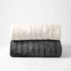 Faux Fur Throw - Dark Grey 8 Faux Fur Throw - Dark Grey -Koala Home Shop M F Faux Fur Throws W20 106466 R 2