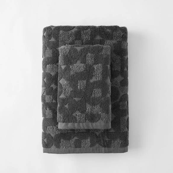 Harper Towel - Charcoal 3 Harper Towel - Charcoal