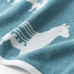 Leroy Llama Towel -Koala Home Shop M F Leroy Llama BT Jewel Blue Ivory 20950401 Detail