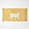 Milo Cat Bath Mat -Koala Home Shop M F Milo Cat BM W Tassels Mustard Ivory 20989201 1