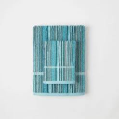 Montauk Towel - Teal Multi -Koala Home Shop M F Montauk Stripe Towels Teal Multi 181821 R