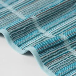 Montauk Towel - Teal Multi -Koala Home Shop M F Montauk Stripe Towels Teal Multi 181821 R Detail