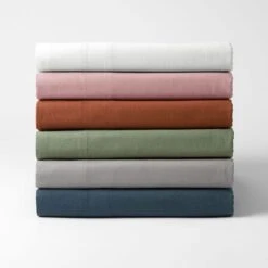 Olsen Linen/Cotton Sheet Set - White