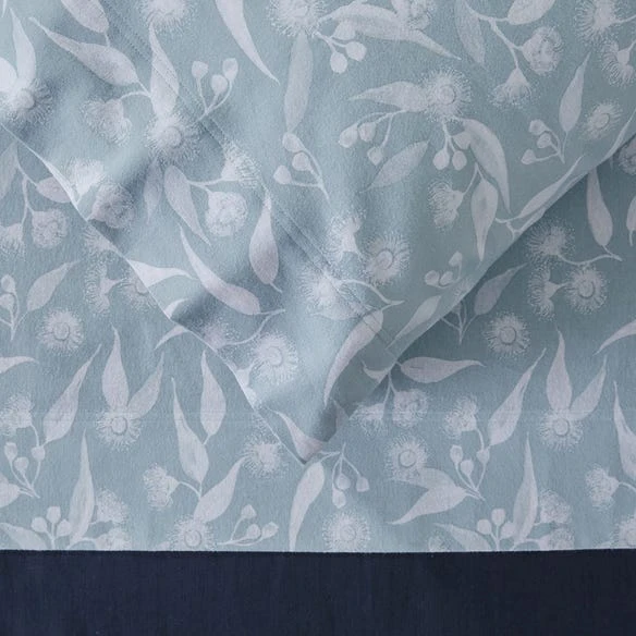 Pemberton Flannelette Sheet Set - Smoke Blue 6 Pemberton Flannelette Sheet Set - Smoke Blue - Image 4