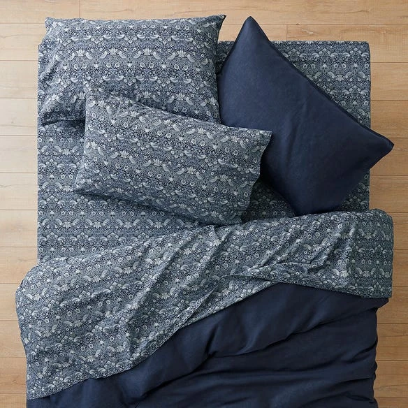 Strawberry 250 TC Cotton Thief Sheet Set - Navy 3 Strawberry 250 TC Cotton Thief Sheet Set - Navy