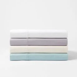 Supreme 250 TC Egyptian Cotton Sheets - Silver -Koala Home Shop M F Supreme Flat Sheet W21 121939 R 2