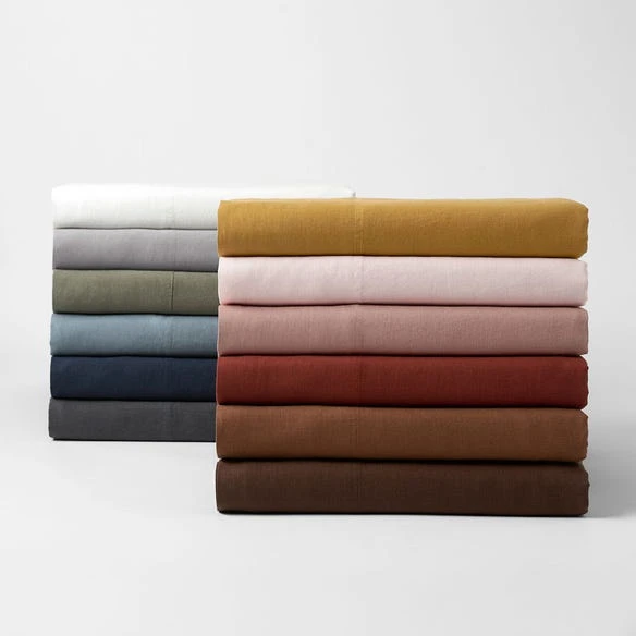 Milano Linen Sheet Set - Henna 4 Milano Linen Sheet Set - Henna - Image 2