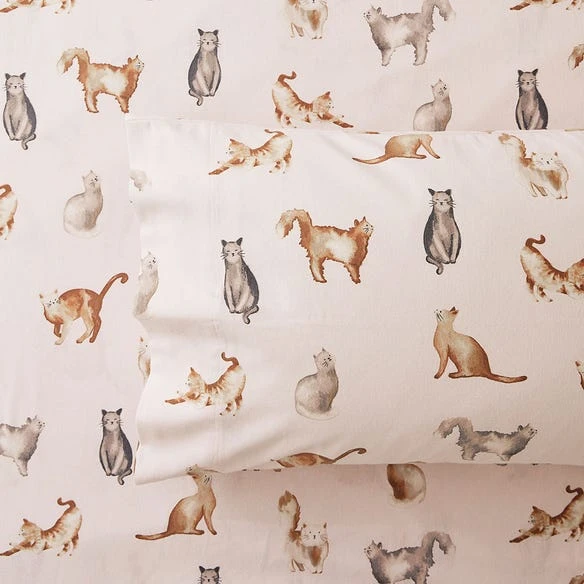 Cheshire Cats Flannelette Sheet Set 4 Cheshire Cats Flannelette Sheet Set - Image 2