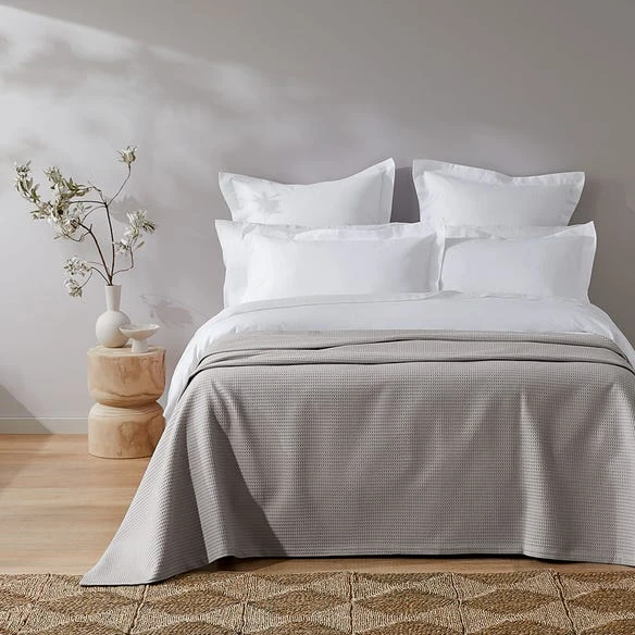 Harvey Cotton Blanket - Stone 4 Harvey Cotton Blanket - Stone - Image 2