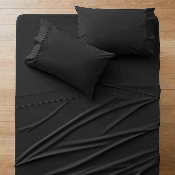 Perfects 250 TC Cotton Blend Sheets - Black 4 Perfects 250 TC Cotton Blend Sheets - Black - Image 2