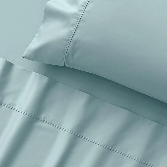 York 375 TC Cotton Sateen Sheet Set - Aquamarine 6 York 375 TC Cotton Sateen Sheet Set - Aquamarine - Image 4